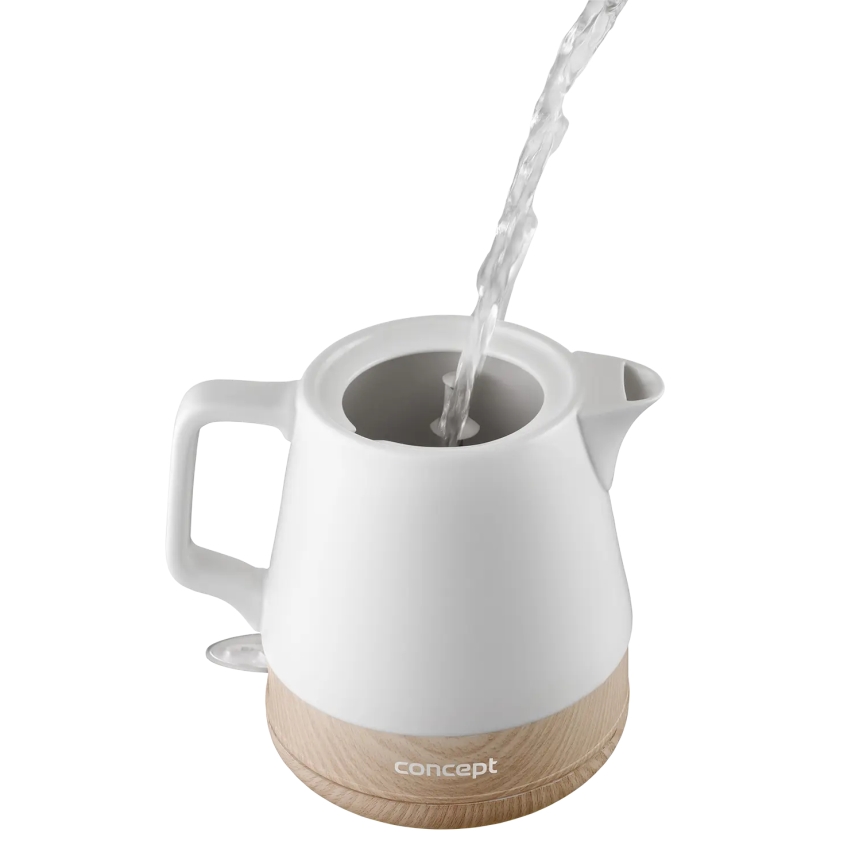 Concept RK0060 - Waterkoker 1 l, 1000 W/230 V, wit/keramiek