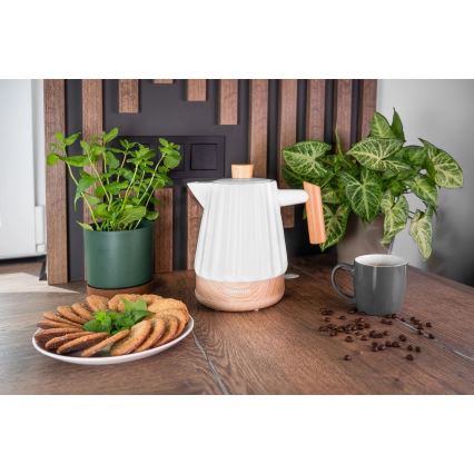 Concept RK0090 - Waterkoker 1,5 l 1500W/230V wit/houtdecor/keramiek