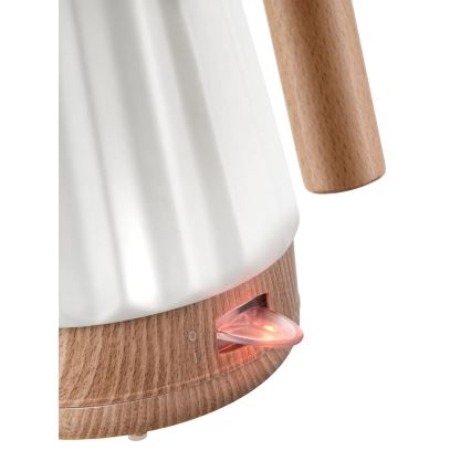 Concept RK0090 - Waterkoker 1,5 l 1500W/230V wit/houtdecor/keramiek