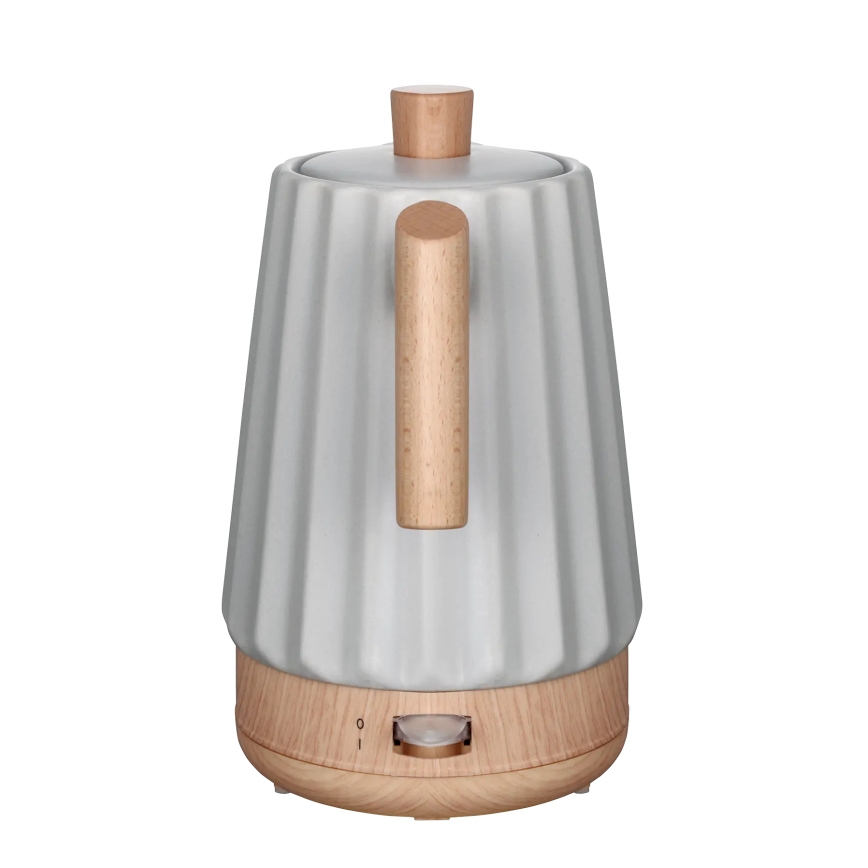 Concept RK0091 - Elektrische waterkoker 1,5 l 1500W/230V lichtgrijs/houtdecor/keramiek