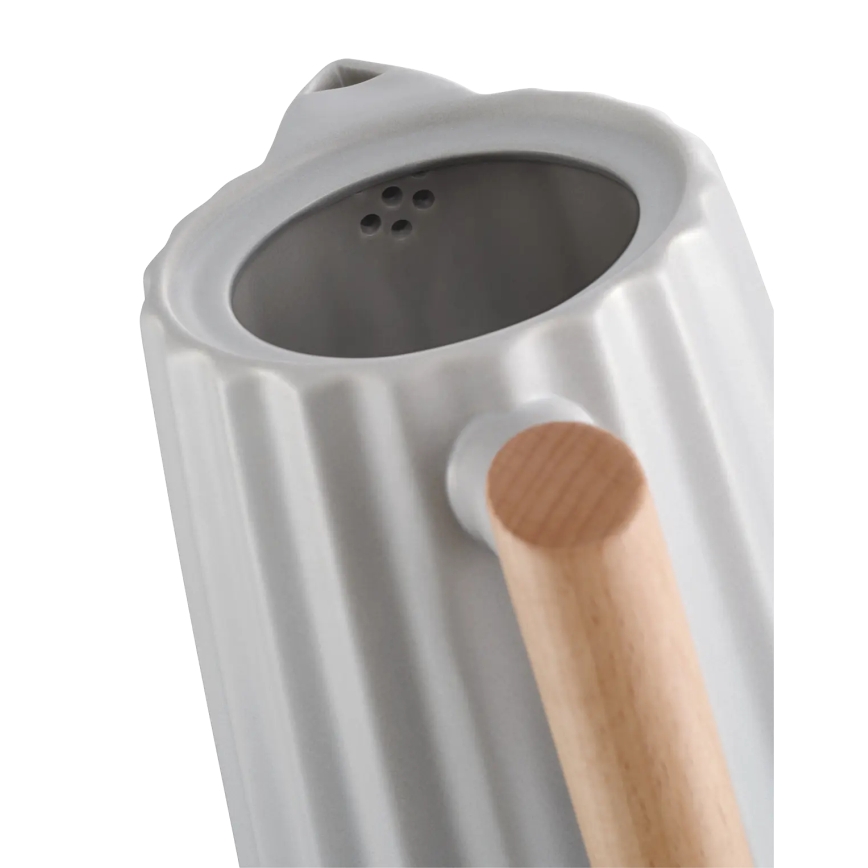 Concept RK0091 - Elektrische waterkoker 1,5 l 1500W/230V lichtgrijs/houtdecor/keramiek