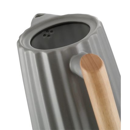 Concept RK0092 - Waterkoker 1,5 l 1500W/230V donkergrijs/houtdecor/keramiek
