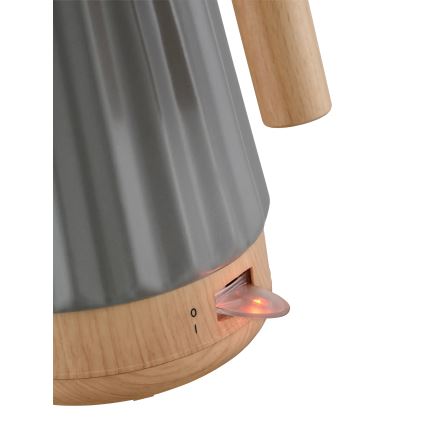 Concept RK0092 - Waterkoker 1,5 l 1500W/230V donkergrijs/houtdecor/keramiek