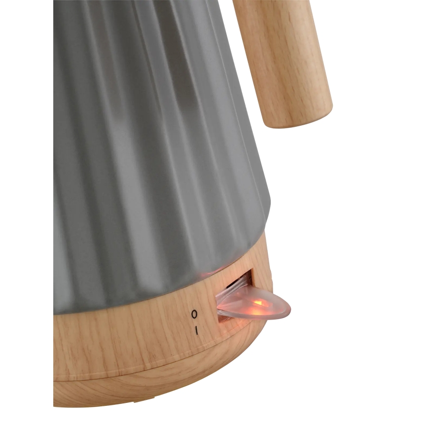 Concept RK0092 - Waterkoker 1,5 l 1500W/230V donkergrijs/houtdecor/keramiek