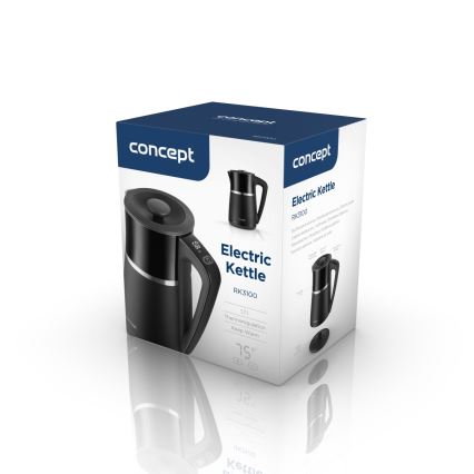 Concept RK3100 - Waterkoker met temperatuurregeling 1,7 l 2200W/230V zwart