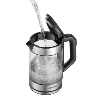 Concept RK4067 - Waterkoker met temperatuurregeling, 1,7 l, 2200 W/230 V, roestvrij staal