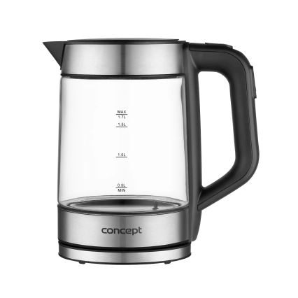 Concept RK4067 - Waterkoker met temperatuurregeling, 1,7 l, 2200 W/230 V, roestvrij staal