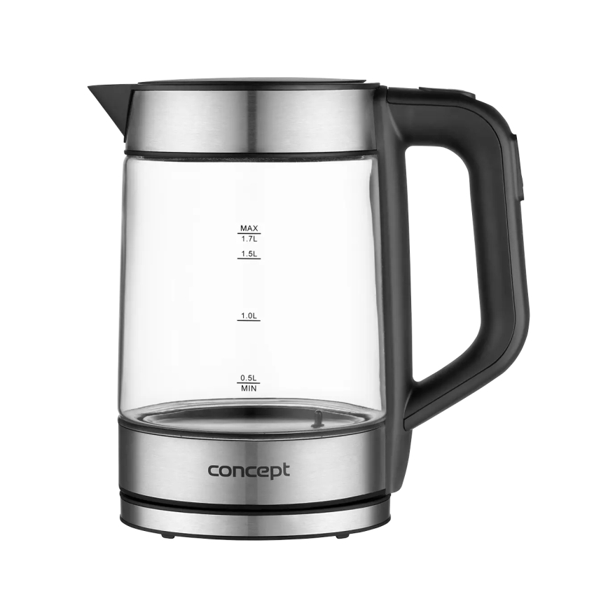 Concept RK4067 - Waterkoker met temperatuurregeling, 1,7 l, 2200 W/230 V, roestvrij staal
