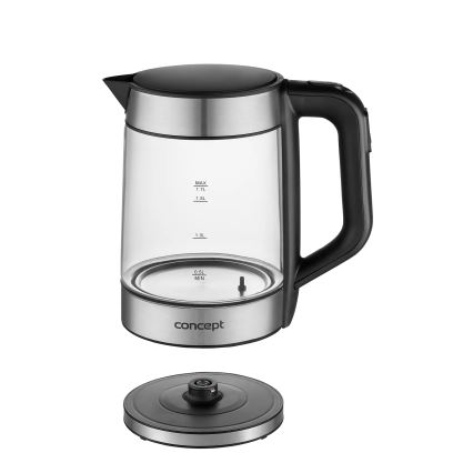 Concept RK4067 - Waterkoker met temperatuurregeling, 1,7 l, 2200 W/230 V, roestvrij staal