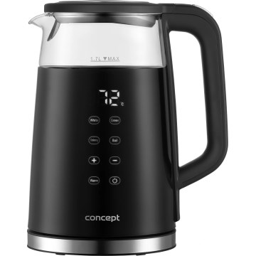 Concept RK4100 - Snelle waterkoker met temperatuurregeling, 1,7 l, 2200W/230V, zwart