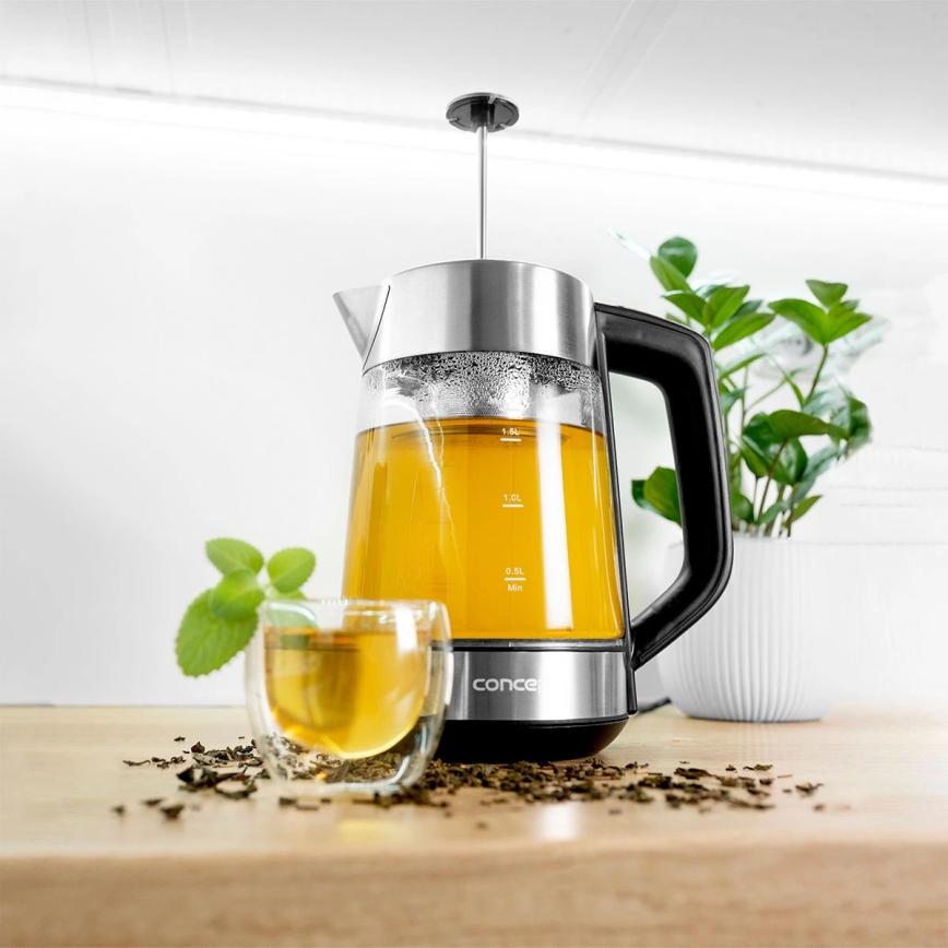 Concept RK4190 - Waterkoker met temperatuurregeling en zeef 1,7 l 2200W/230V roestvrij staal