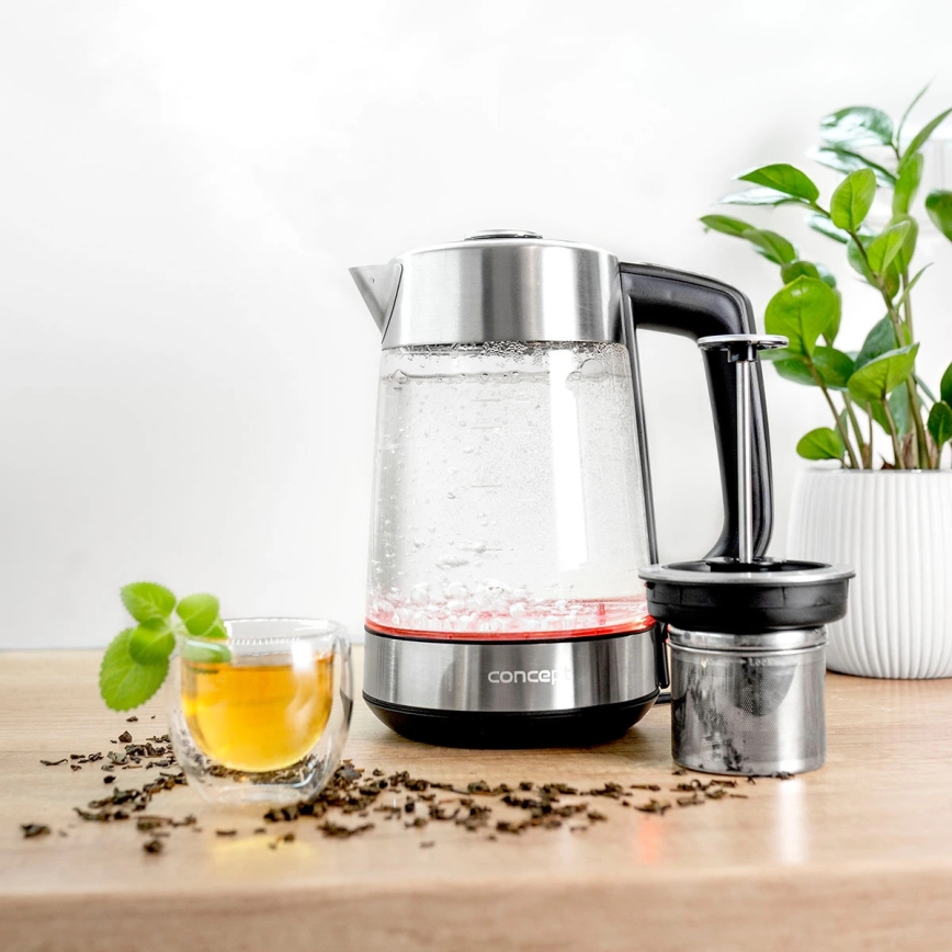 Concept RK4190 - Waterkoker met temperatuurregeling en zeef 1,7 l 2200W/230V roestvrij staal