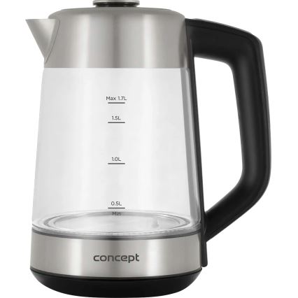 Concept RK4190 - Waterkoker met temperatuurregeling en zeef 1,7 l 2200W/230V roestvrij staal