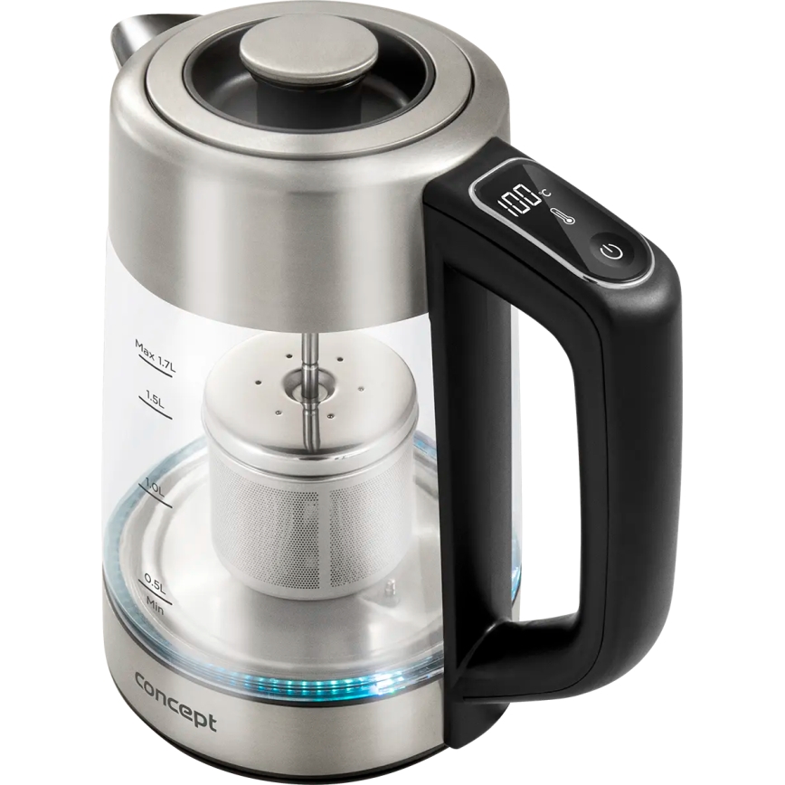 Concept RK4190 - Waterkoker met temperatuurregeling en zeef 1,7 l 2200W/230V roestvrij staal
