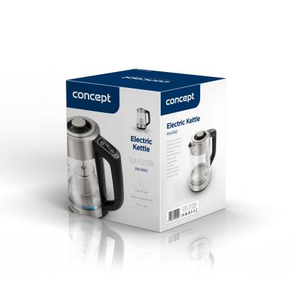 Concept RK4190 - Waterkoker met temperatuurregeling en zeef 1,7 l 2200W/230V roestvrij staal