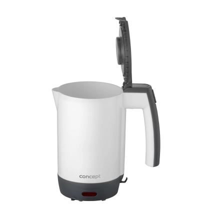 Concept RK7030 - Reiswaterkoker 0,5 l 1080W/230V grijs/wit + 2 kopjes