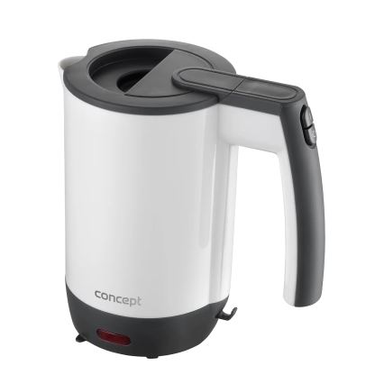 Concept RK7030 - Reiswaterkoker 0,5 l 1080W/230V grijs/wit + 2 kopjes