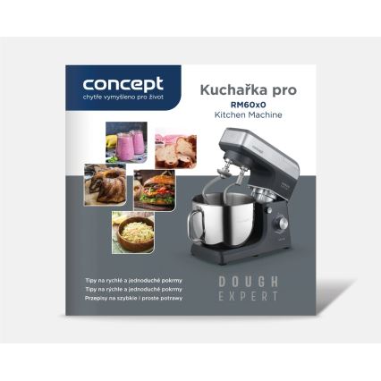 Concept RM6000 - Planetaire keukenrobot  DOUGH EXPERT 1900W/230V antraciet/roestvrij staal