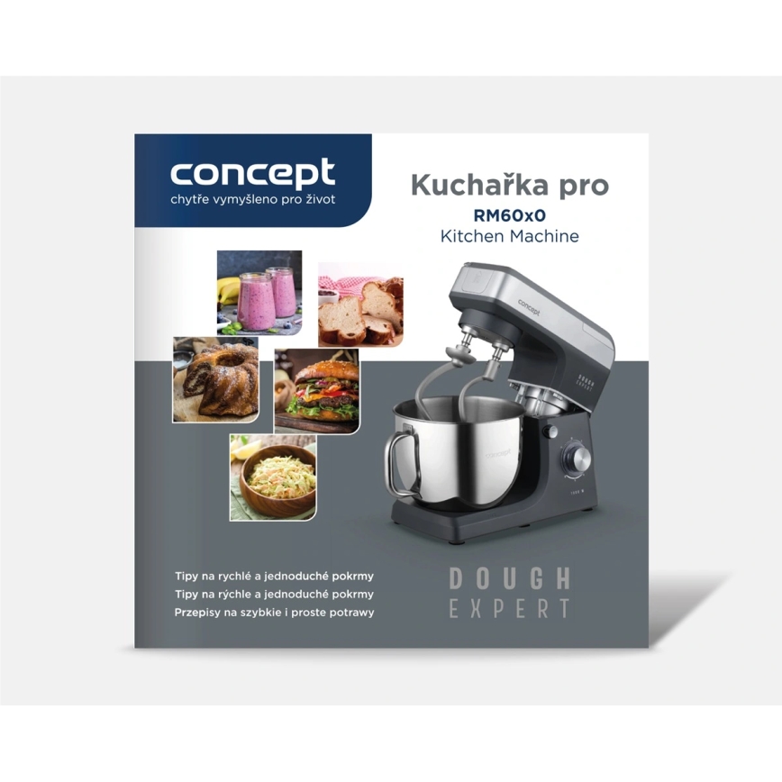 Concept RM6000 - Planetaire keukenrobot  DOUGH EXPERT 1900W/230V antraciet/roestvrij staal