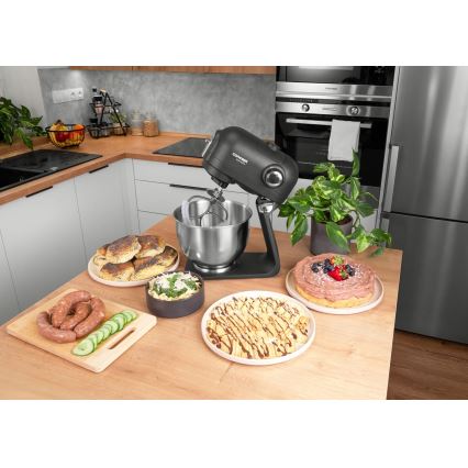 Concept RM8000 - Keukenrobot met roestvrijstalen mengkom 1200W/230V zwart