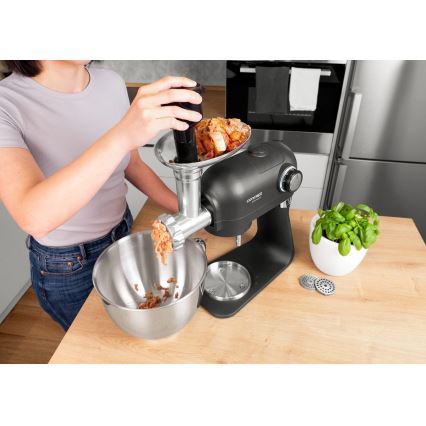 Concept RM8000 - Keukenrobot met roestvrijstalen mengkom 1200W/230V zwart