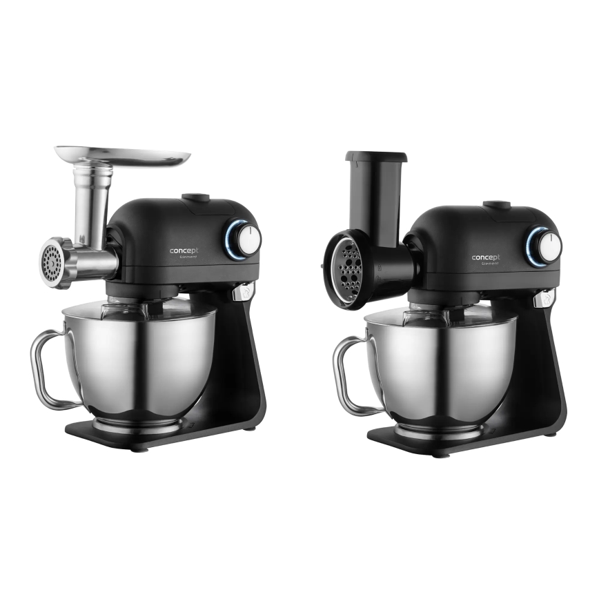 Concept RM8000 - Keukenrobot met roestvrijstalen mengkom 1200W/230V zwart