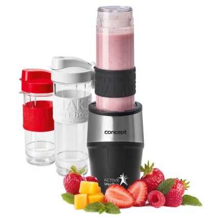 Concept SM3385 - Smoothieblender met accessoires ACTIVE SMOOTHIE 500W/230V zwart