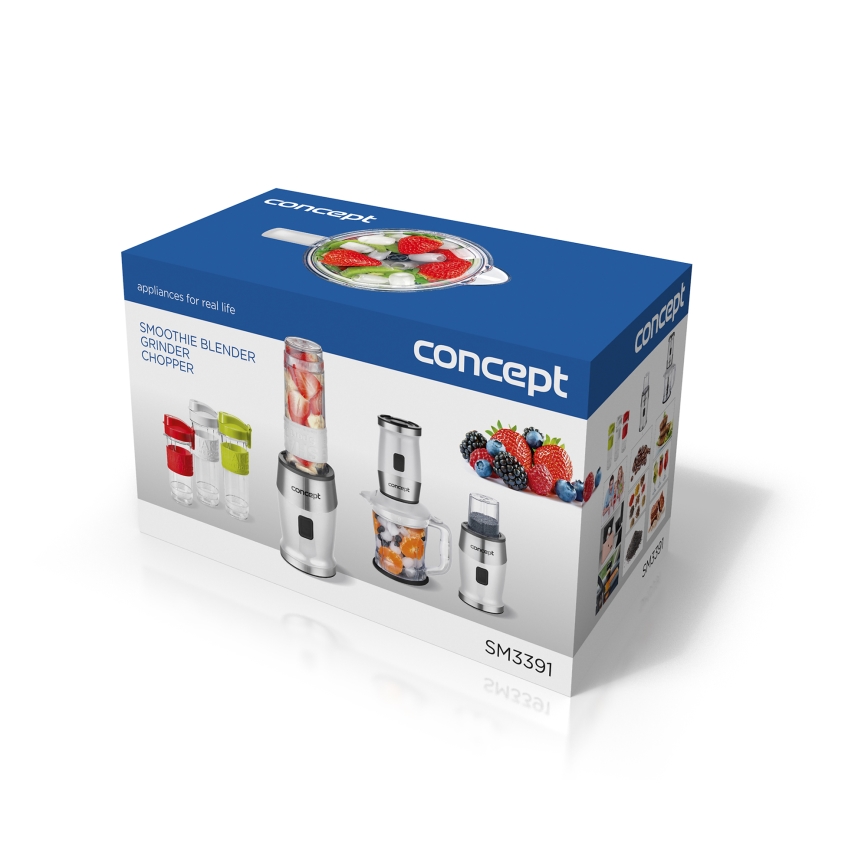 Concept SM3391 - Smoothiemixer met accessoires 700W/230V wit