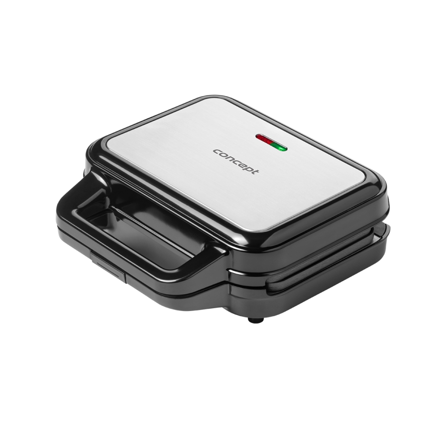 Concept SV3070 - Sandwich maker XXL 4in1 900W/230V zwart/roestvrij