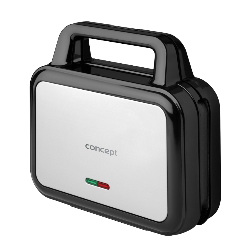 Concept SV3070 - Sandwich maker XXL 4in1 900W/230V zwart/roestvrij
