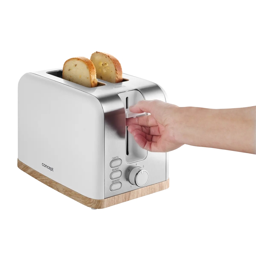 Concept TE2015 - Broodrooster met twee sleuven 930W/230V wit