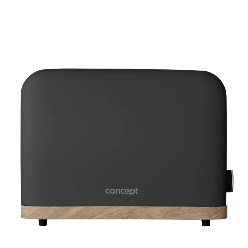 Concept TE2016 - Broodrooster met twee sleuven en opwarmrek 930W/230V zwart