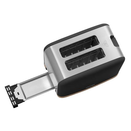 Concept TE2016 - Broodrooster met twee sleuven en opwarmrek 930W/230V zwart