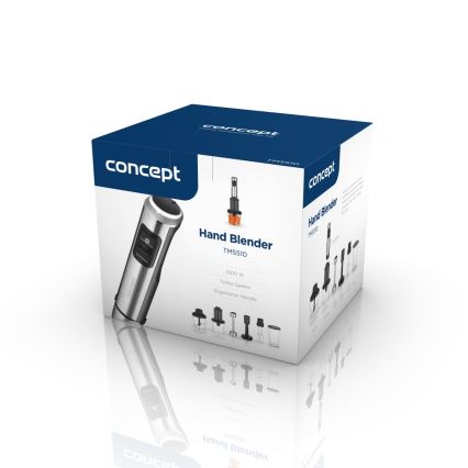 Concept TM5510 - Staafmixer met accessoires 1500W/230V zwart/roestvrij