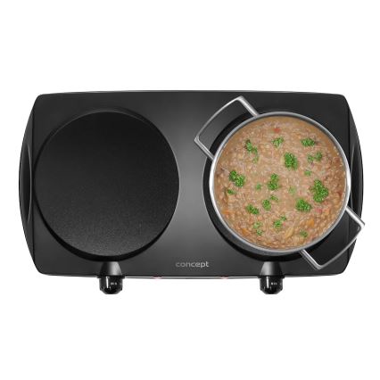 Concept VE3060 - Tweepits kookplaat 2500W/230V zwart