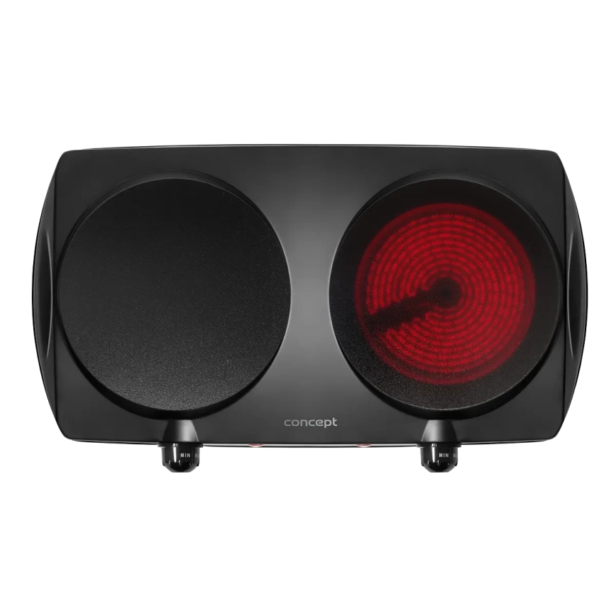 Concept VE3060 - Tweepits kookplaat 2500W/230V zwart