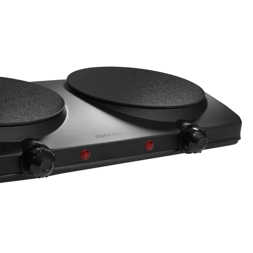 Concept VE3060 - Tweepits kookplaat 2500W/230V zwart