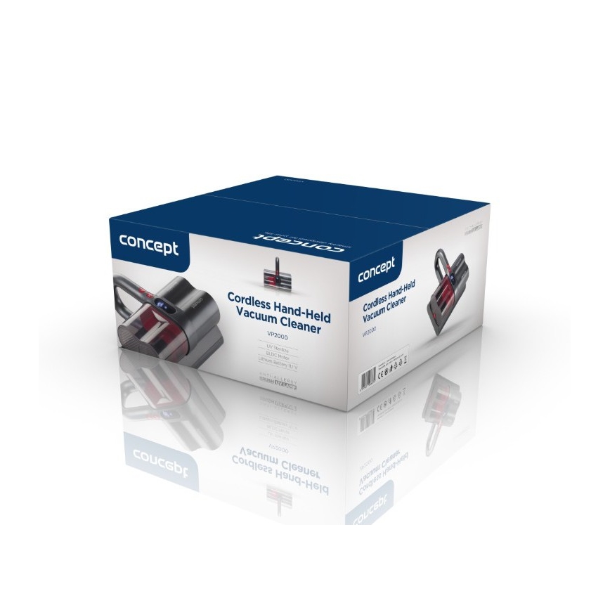Concept VP2000 - Handstofzuiger met antibacteriële UV-C-lamp LUMISTAR 120W/11,1V