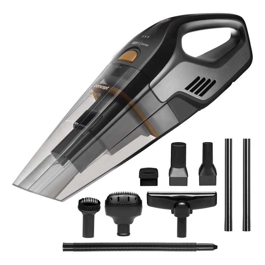 Concept VP4353-Handstofzuiger WET & DRY RISER EXTENSION 110W/18,5V 2200 mAh zwart