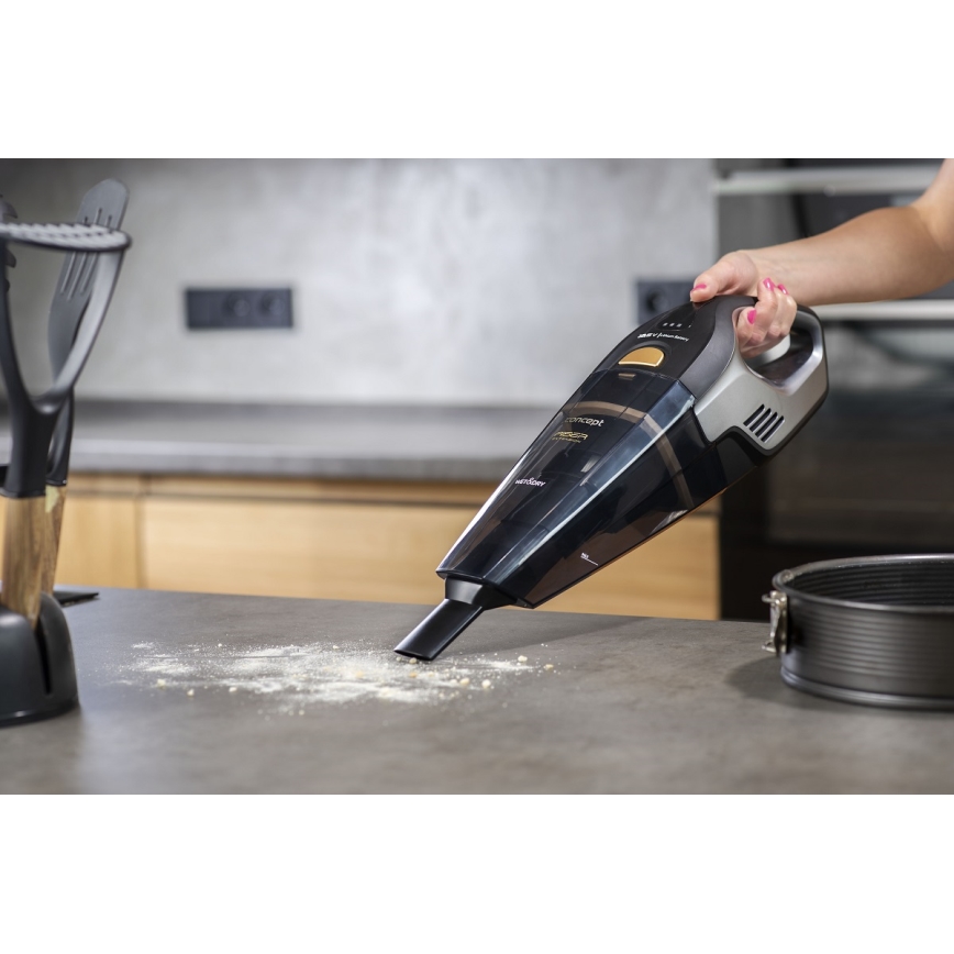 Concept VP4353-Handstofzuiger WET & DRY RISER EXTENSION 110W/18,5V 2200 mAh zwart