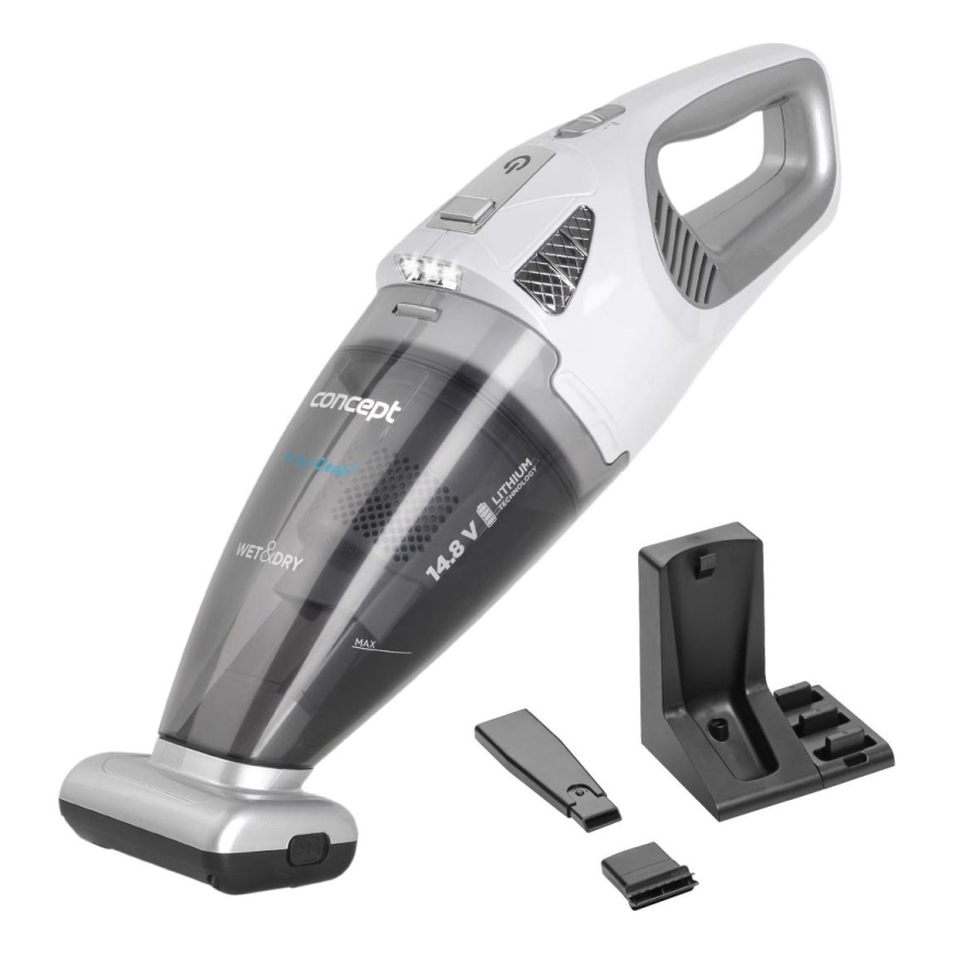 Concept VP4370 - Handstofzuiger WET & DRY PERFECT CLEAN 90W/14,8V 2200 mAh wit