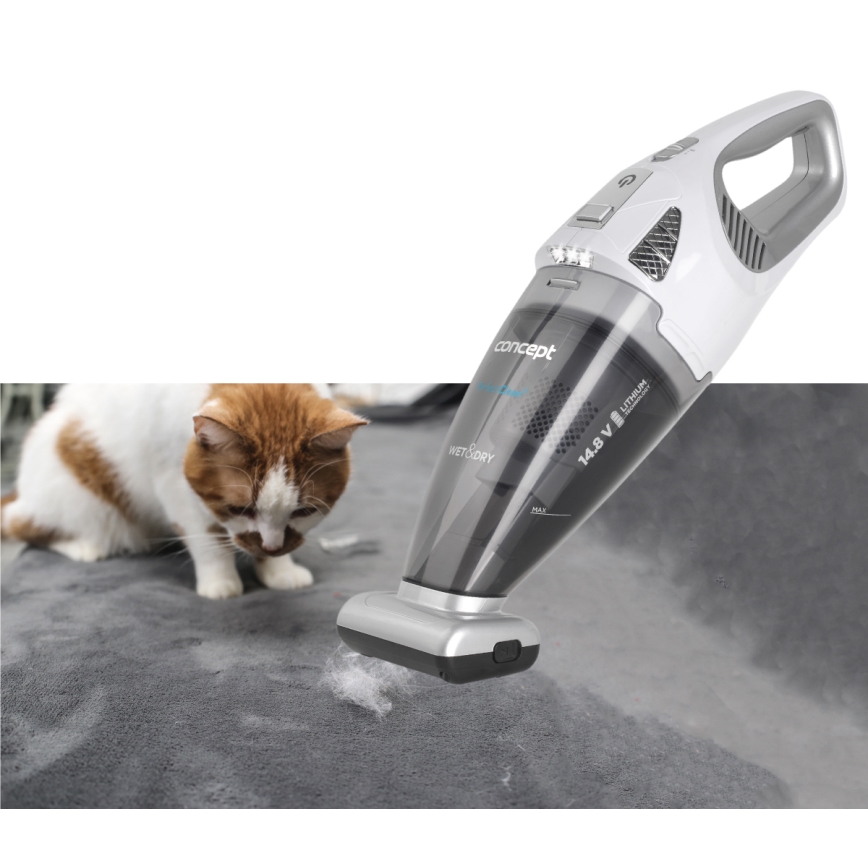Concept VP4370 - Handstofzuiger WET & DRY PERFECT CLEAN 90W/14,8V 2200 mAh wit