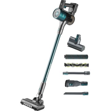 Concept VP6045 - 2-in-1 steel- en handstofzuiger ICONIC SUCTION PRO 450W/29,6V 2500 mAh blauw