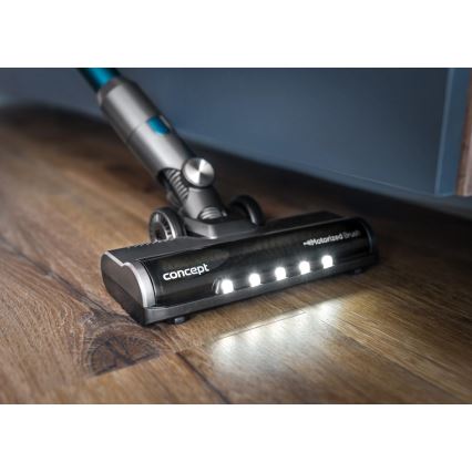 Concept VP6045 - 2-in-1 steel- en handstofzuiger ICONIC SUCTION PRO 450W/29,6V 2500 mAh blauw