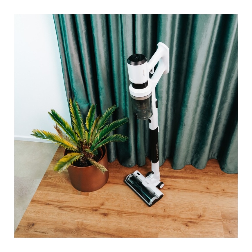 Concept VP6125 - 2-in-1 steel- en handstofzuiger ICONIC Comfort Telescope 400W/29,6V 2000 mAh wit