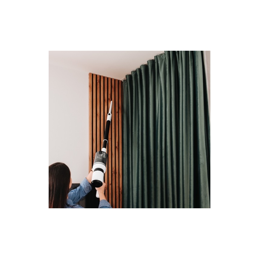 Concept VP6125 - 2-in-1 steel- en handstofzuiger ICONIC Comfort Telescope 400W/29,6V 2000 mAh wit