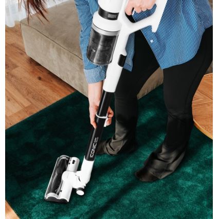 Concept VP6125 - 2-in-1 steel- en handstofzuiger ICONIC Comfort Telescope 400W/29,6V 2000 mAh wit