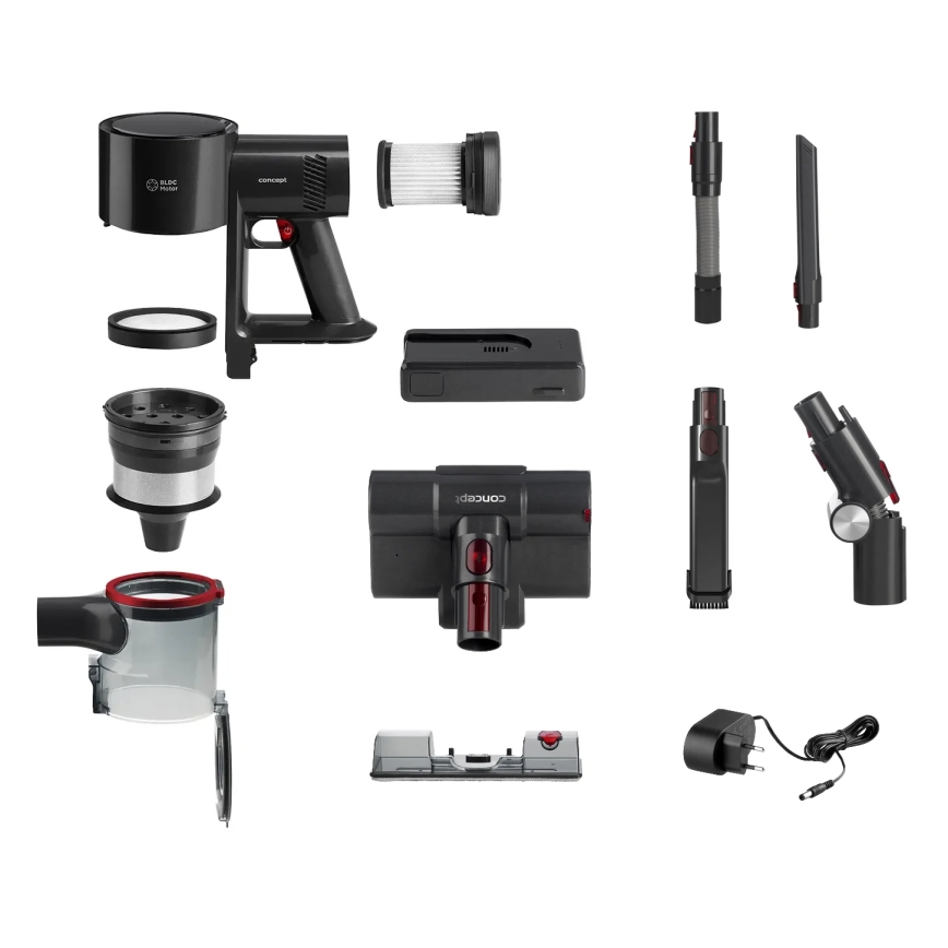 Concept VP6300 - Steelstofzuiger 5-in-1 ULTIMATE COMPLETE PRO 500W/25,9V 2500 mAh zwart