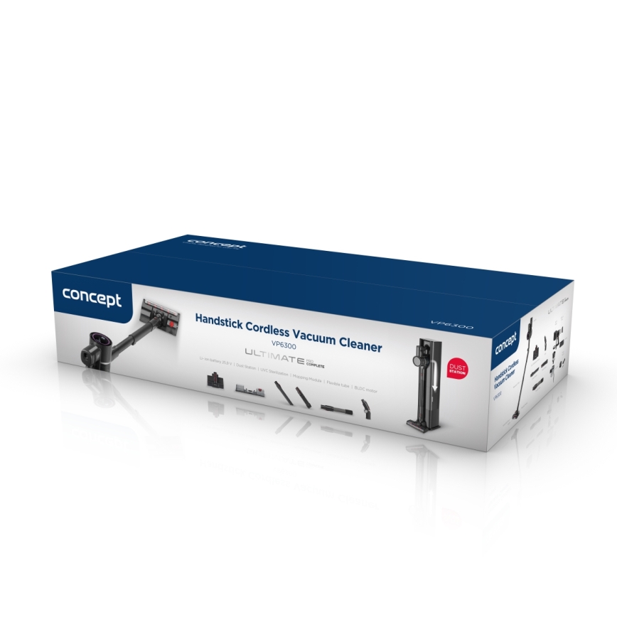 Concept VP6300 - Steelstofzuiger 5-in-1 ULTIMATE COMPLETE PRO 500W/25,9V 2500 mAh zwart