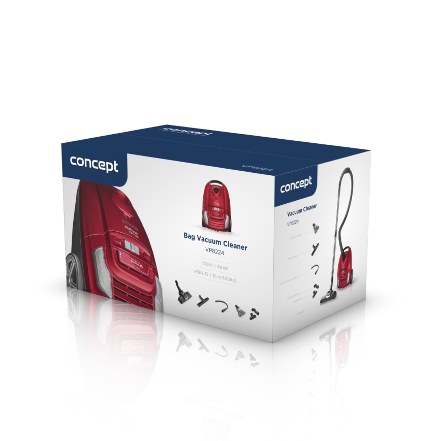 Concept VP8224 - Zakstofzuiger REFRESH CAR&PET 3,5 l 700W/230V rood